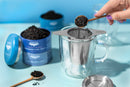 Tea Infuser with Dual-use Coaster Lid - Tea Steeper Strainer-5
