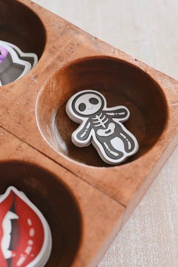 Cozy Skeleton - Spooky Vinyl Sticker - 0