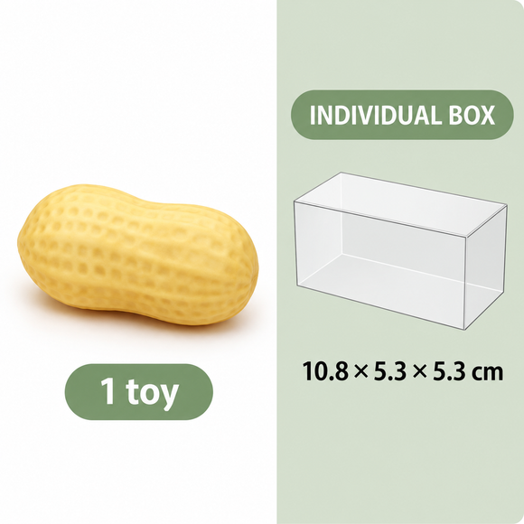 Peanut Squishy Toy – Crunchy Block Texture