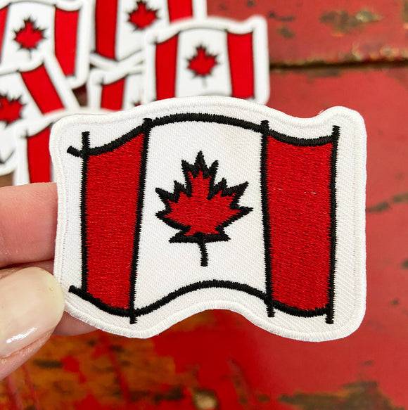 Canada Flag embroidered iron on patch