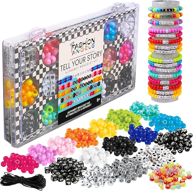 Tell Your Story Alphabet Bead Bracelet Making Kit (500+ Set)