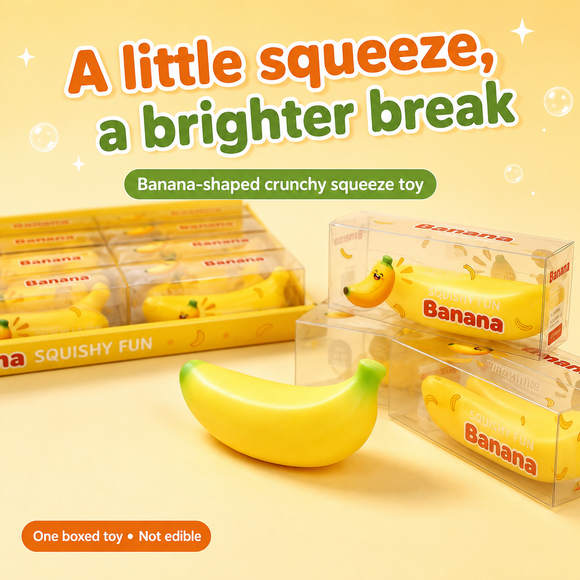 Curved Banana Crunchy Squishy