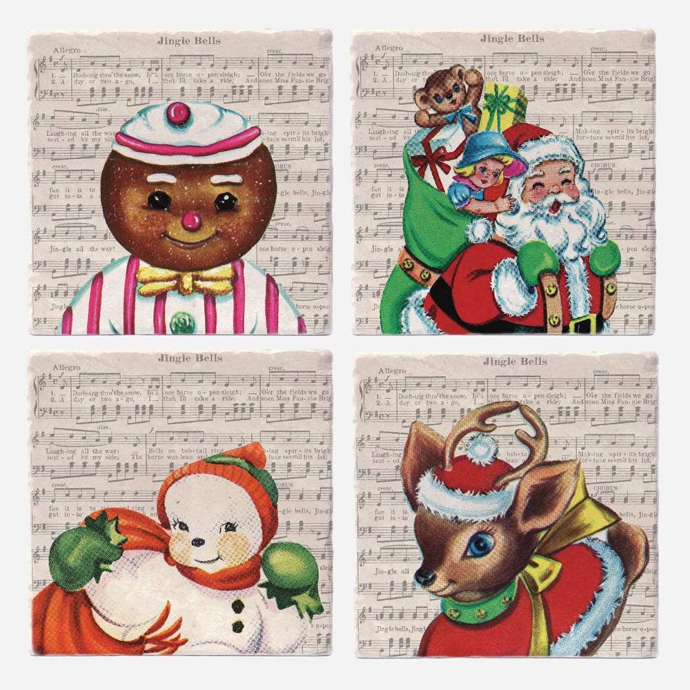 Vintage Christmas Icons Coasters