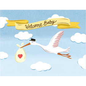 Baby Stork Card - 0
