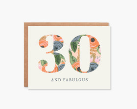 30th Floral Happy Birthday Card