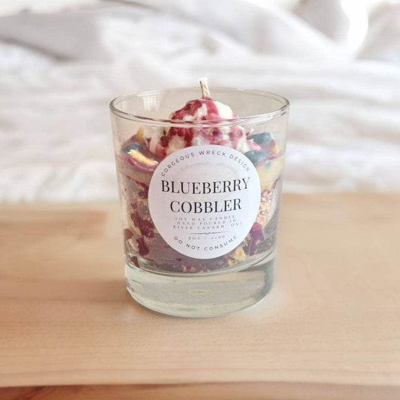 Blueberry Cobbler Dessert Candle 