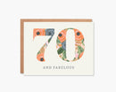 70th Floral Happy Birthday Card-1