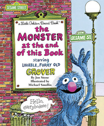 The Monster at the End of this Book - Handmade Canadian board book The Monster at the End of This Book featuring Grover, unique gift for babies and toddlers.