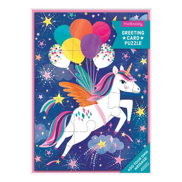 Unicorn Party, Greeting Card Puzzle