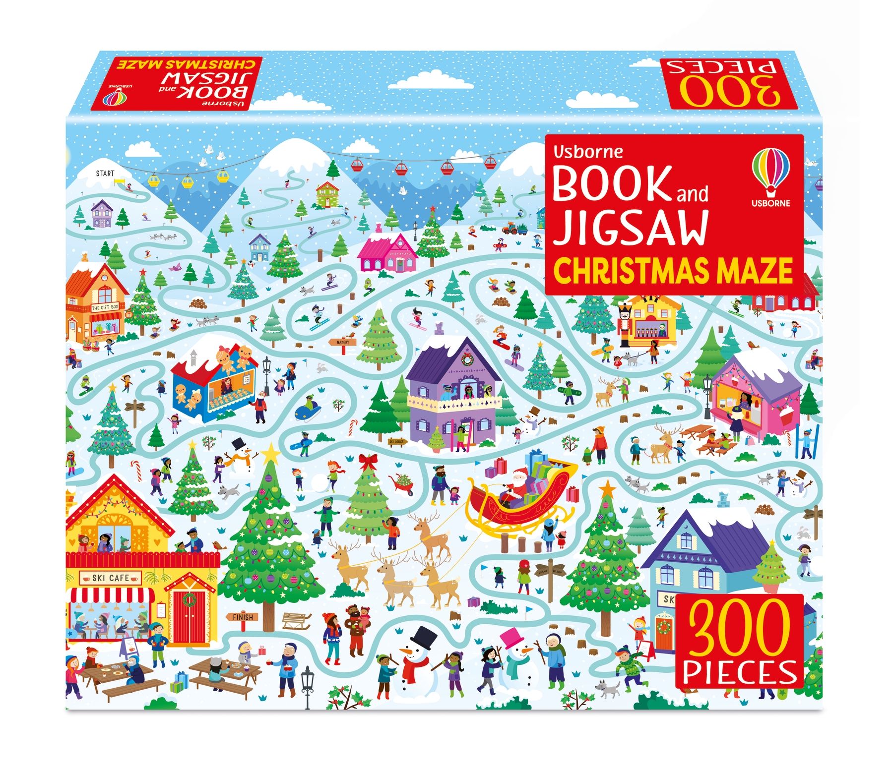 Usborne Book and Jigsaw Christmas Maze (300pcs)