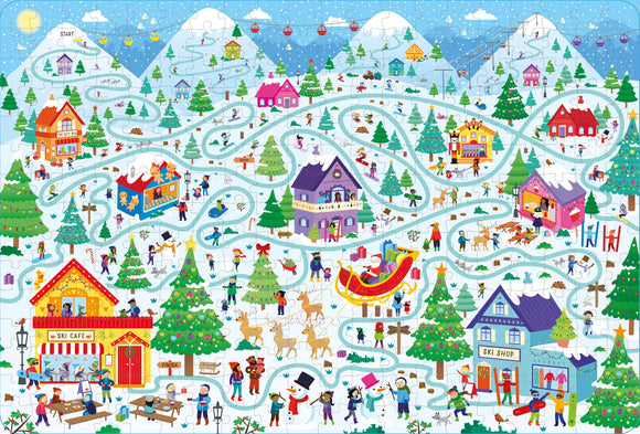Usborne Book and Jigsaw Christmas Maze (300pcs)