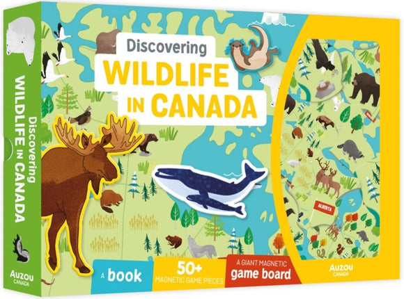 Discovering Wildlife in Canada : A book, 50+ magnetic game pieces, and a giant magnetic game board