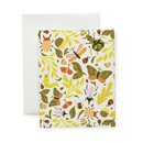Garden Critters Patterned Florals Blank Note Card-1