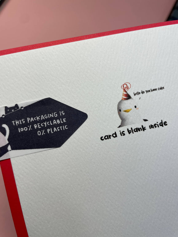 Greeting Card - Raccoon Cake