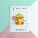 Ducky with Tulip Chenille Embroidered Iron-On Patch-4
