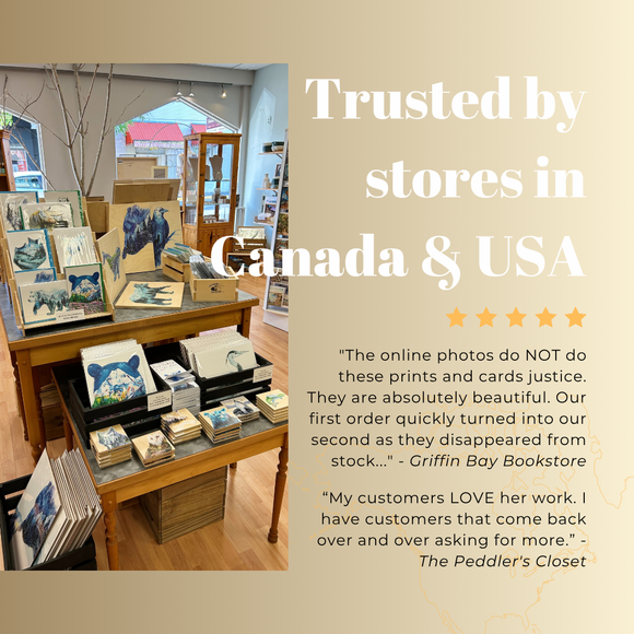 Gavia - Loon Lake and Forest Nature Love Watercolor Art Card