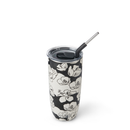 24oz Charcoal Bloom Tumbler with Straw-2