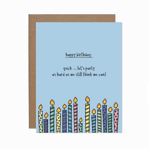 Party Hard Birthday Card