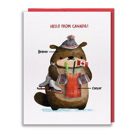 Greeting Card - Beaver Caesar Canada