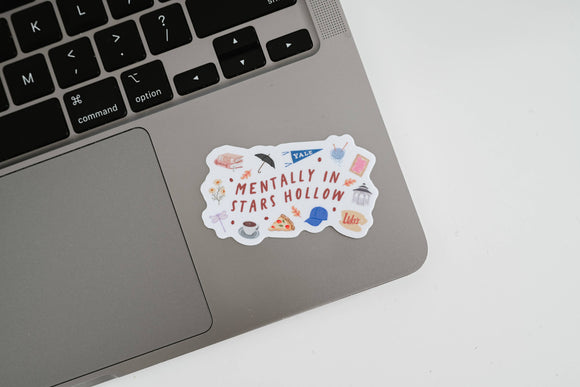 Mentally in Stars Hollow - Y2k Cozy Fall Gilmore Pop Culture Vinyl Sticker