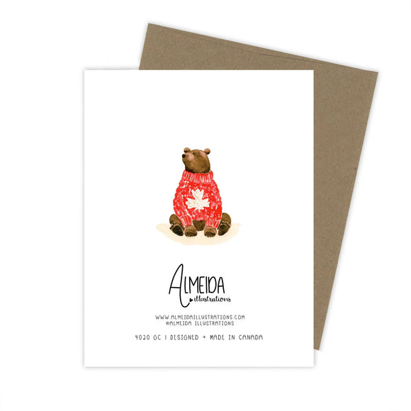 Canadian Grizzly Bear Card
