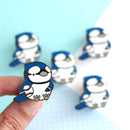 Blue Jay Bird Enamel Pin-4