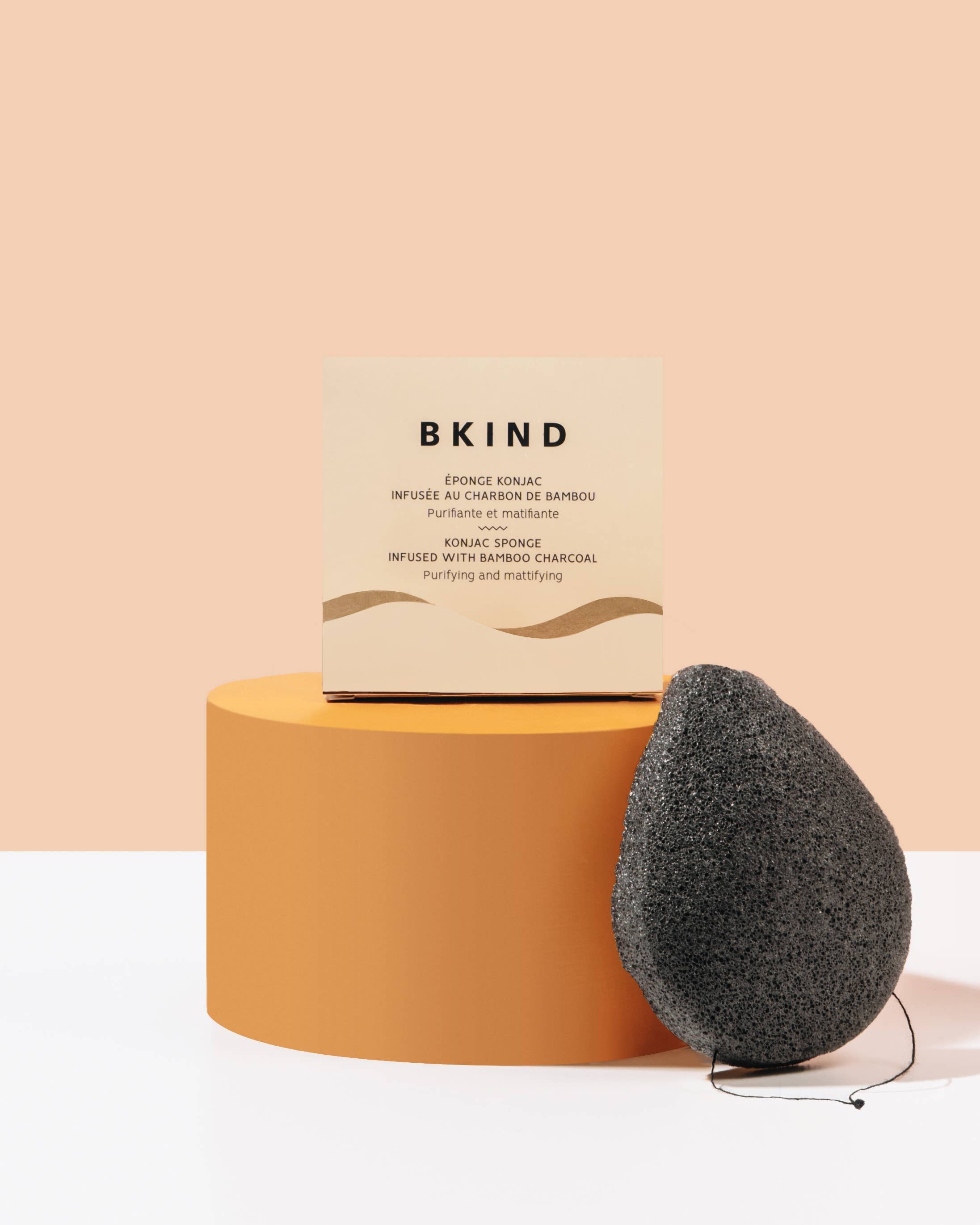 Konjac Facial Sponge - Bamboo Charcoal