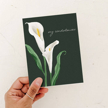 Cala Lily Condolence Card | Sympathy - 0