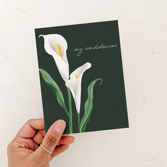 Cala Lily Condolence Card | Sympathy