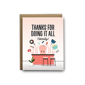 Thanks for doing it all, octopus Thank You Greeting Card