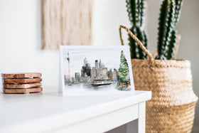 Winter Skyline Christmas Card - 0