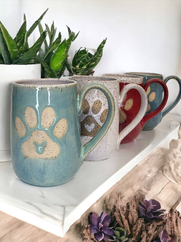 Heart Paw Print Mug