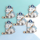 Polar Bear Playing Hockey Embroidered Patch - Maple Leaf Hat-2