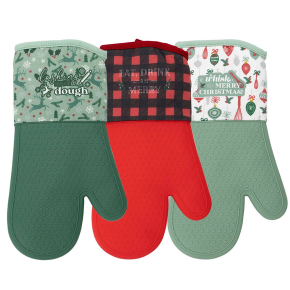 Krumbs Kitchen Holiday Oven Mitts