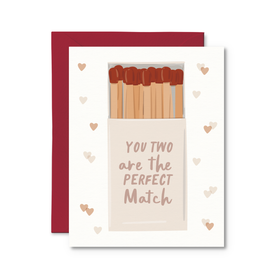 You Two Are The Perfect Match Wedding Card
