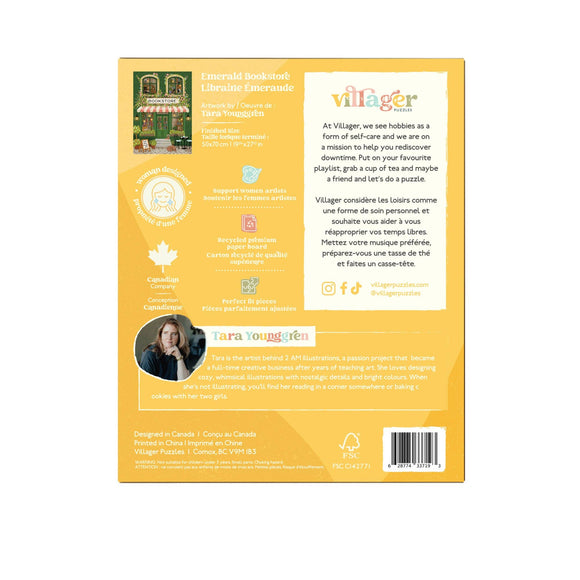 Emerald Bookstore | 1000-Piece Puzzle | Designed in Canada