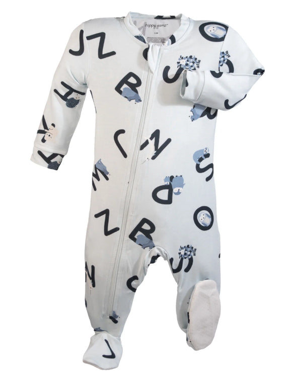 AlphaJamz Sleeper - Blue - Bamboo (ZippyJamz)