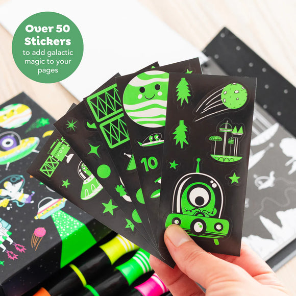 Neon Colouring Set - Outer Space