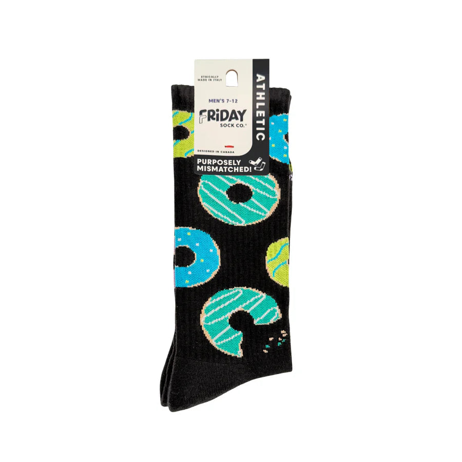 Men's Donut Neon Athletic Socks - 0