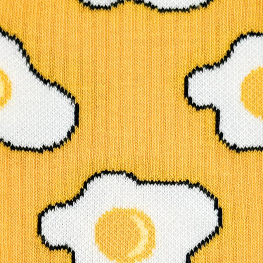 Men's Bacon & Eggs Yellow Athletic Socks