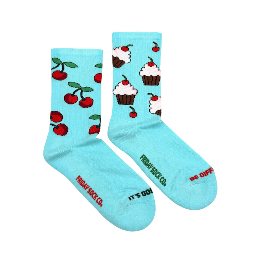 Women's Cherry & Cupcake Athletic Socks