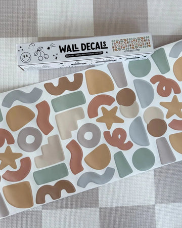 Buy abstract-shapes-earthy Peel &amp; Stick Fabric Wall Stickers
