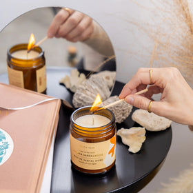 Golden Sandalwood Soy Candle - 0