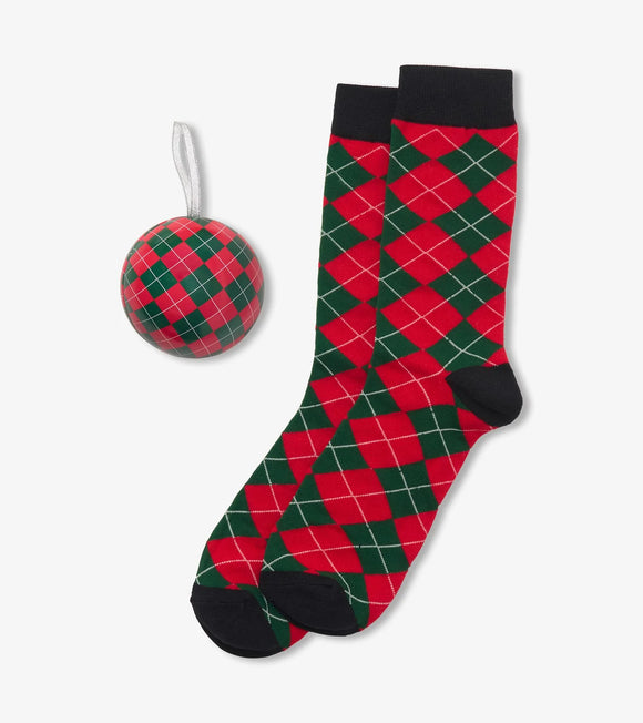 Men's Holiday Argyle Sock In Balls