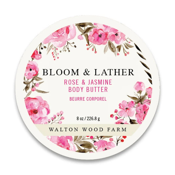 Rose and Jasmine Body Butter - 8oz