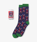 Men's Crossed Skis Beer Can Socks-1