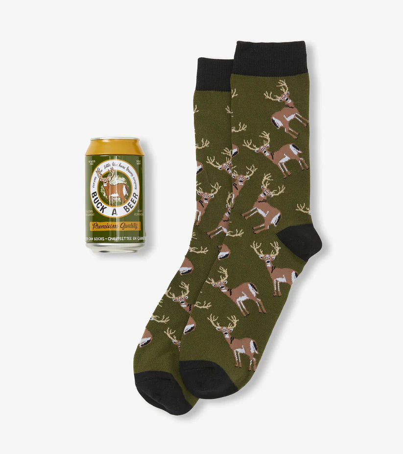 Buck A Beer Men's Beer Can Socks