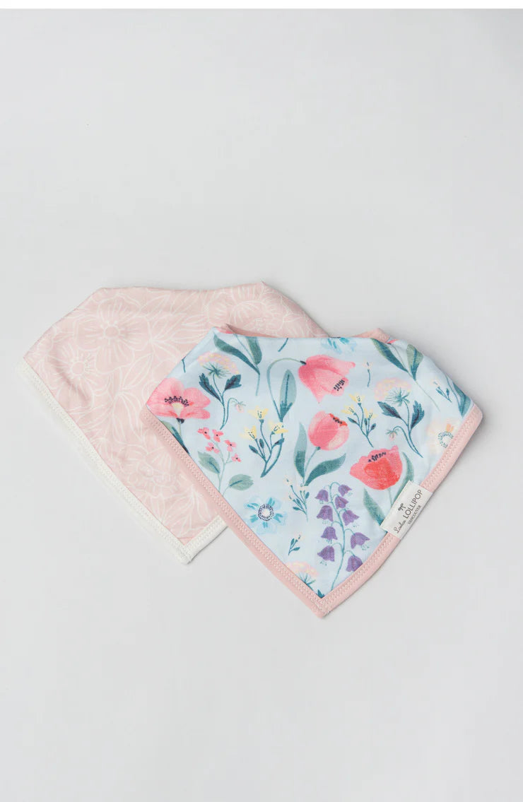 Loulou Lollipop Bandana Bib Set (various patterns)