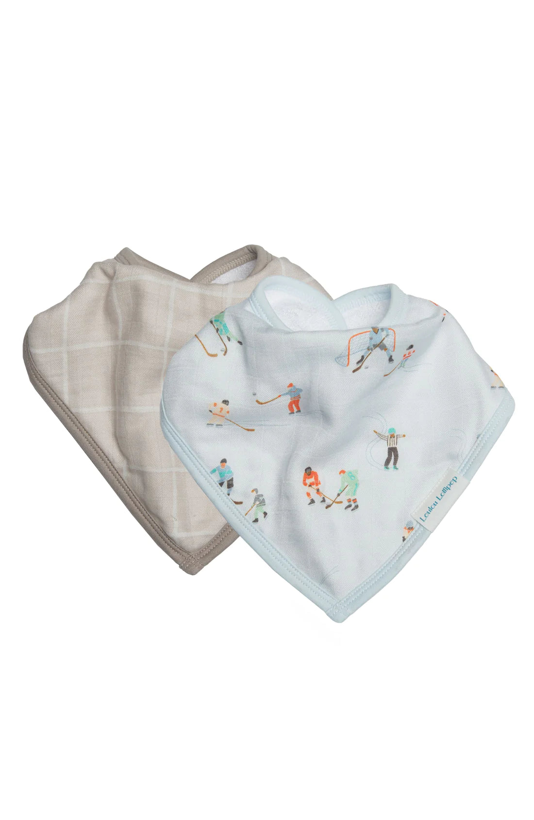 2 bandana set, one with ice hocket, and the other one in beige