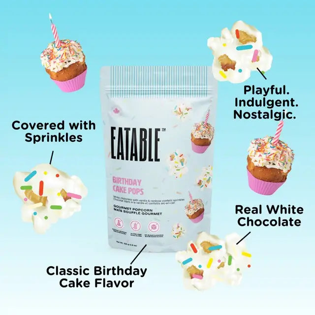 Birthday Cake Pops - Gourmet Popcorn (Eatable)